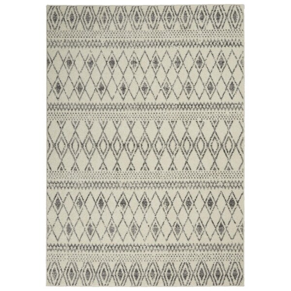 Homeroots 5 x 7 ft. Ivory & Gray Berber Pattern Area Rug 385760 - main